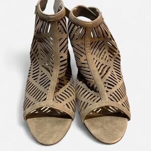 Just Fab Tan Wedge Sandals